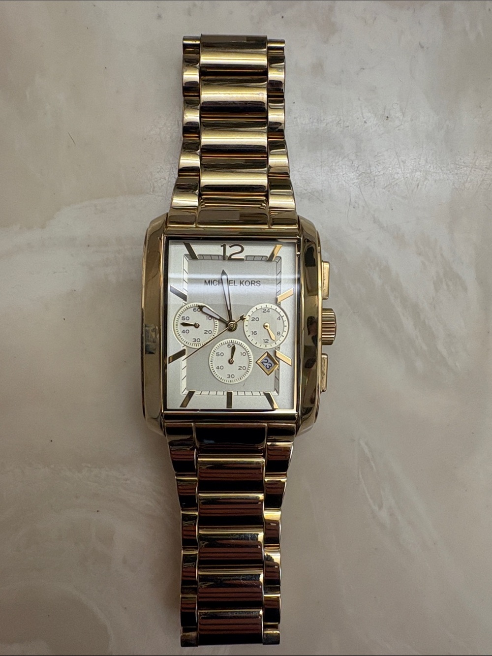 Michael Kors Gold Women’s Rectangular Chronograph Watch
